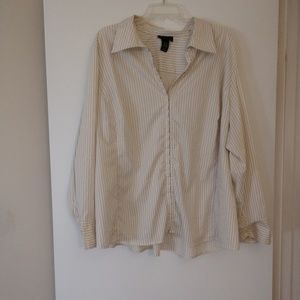 Lane Bryant Eye/Hook Button-down Sz 26/28w